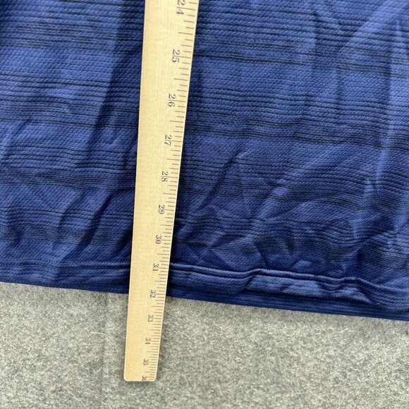 Puma Shirt Mens XL Blue Navy Stripes Athletic Jersey Training Soccer Stretch - Picture 8 of 10